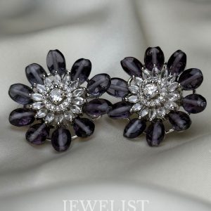 Flora Stone Studs in Pink / Green / Black – Jewelist Jewellery