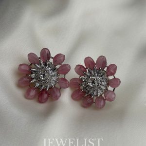Flora Stone Studs in Pink / Green / Black – Jewelist Jewellery
