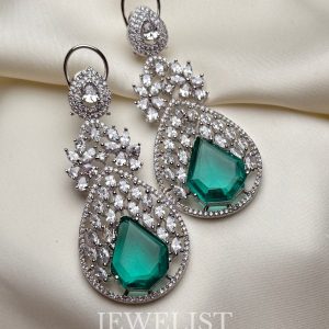 Jade Teardrop Dangles by Jewelist.pk