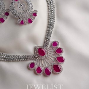 Fuchsia Fanfare Set by Jewelist.pk – Necklace and Earrings