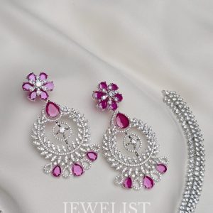 Jewelist Jewellery Fuchsia Necklace Set – Pakistani Jewellery