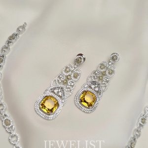 Artificial Jewellery Pakistan – Citrine Sunburst Set