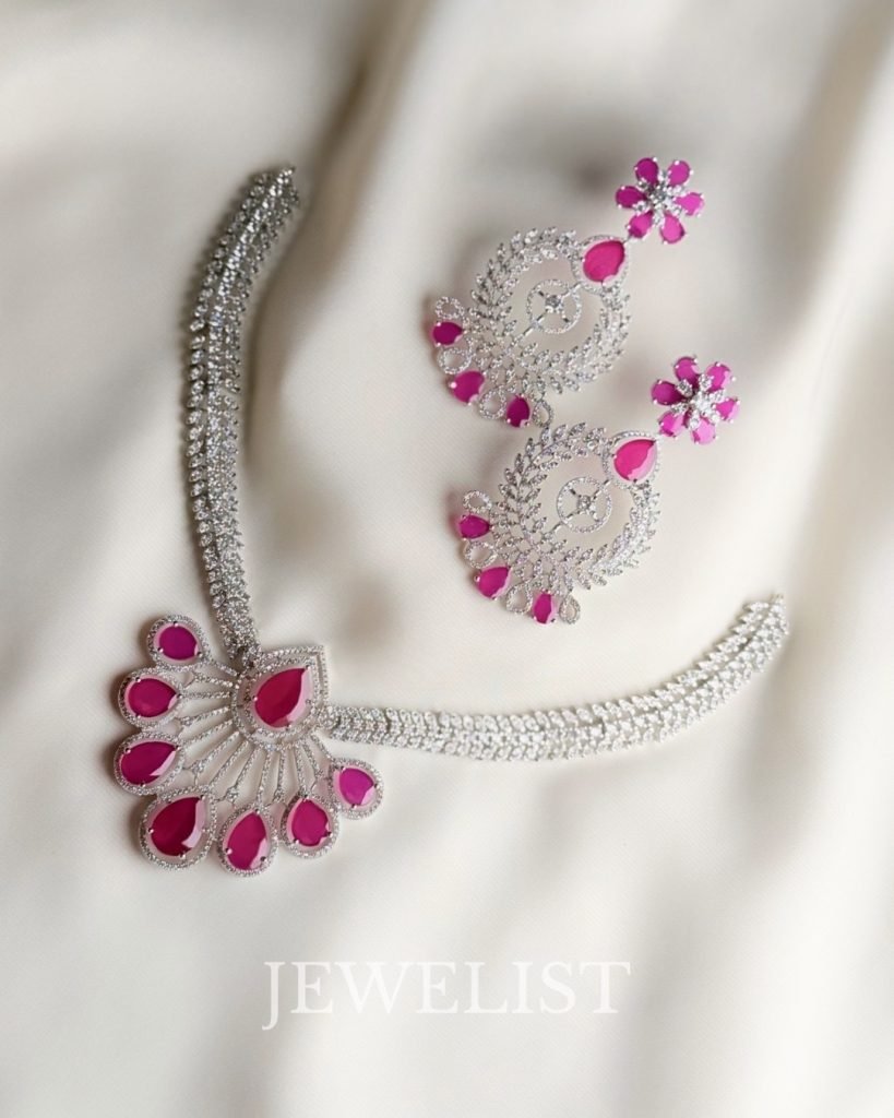 Artificial Jewellery Pakistan – Fuchsia Fanfare Set