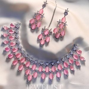 South Asian Jewellery Set – Blush Cascade by Jewelist.pk