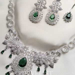 Bridal Jewellery Set with Emerald Stones – Jewelist.pk