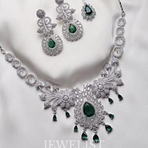 Myra Emerald Set by Jewelist.pk – Necklace, Earrings, Pendant