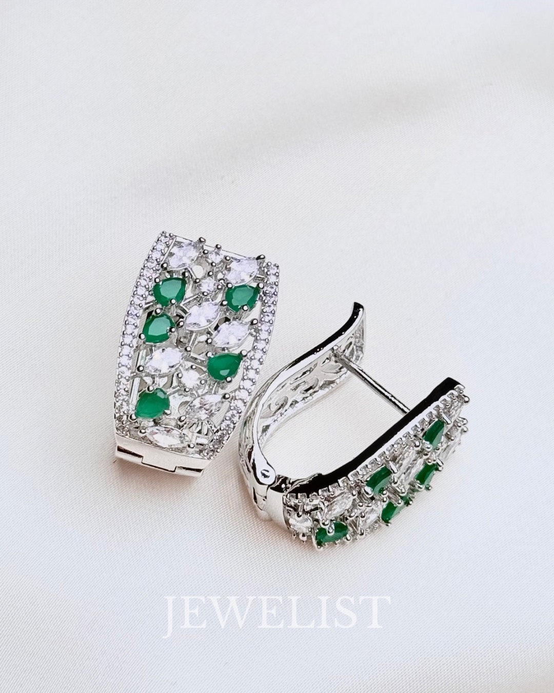 Studded Onyx Hoops Bridal Design – South Asian Jewellery