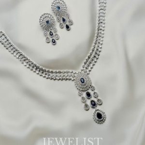 Waterfall Dangle Set by Jewelist.pk – Silver Necklace and Earrings