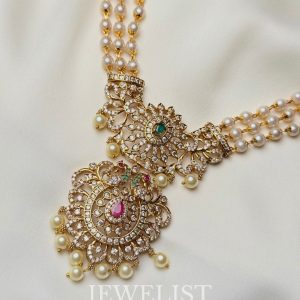 Rehaar Mala Set by Jewelist.pk – Pearl and Stone Necklace