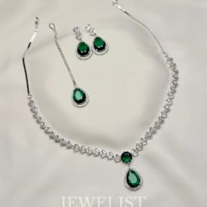 Dewdrop Pear Set by Jewelist.pk – Pakistani Jewellery Necklace and Earrings Set