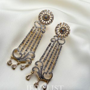 Diamond Style Dangling Chandelier Earrings – Jewelist.pk
