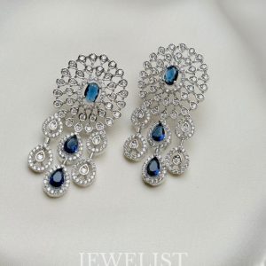 Waterfall Dangle Set by Jewelist.pk – Silver Necklace and Earrings