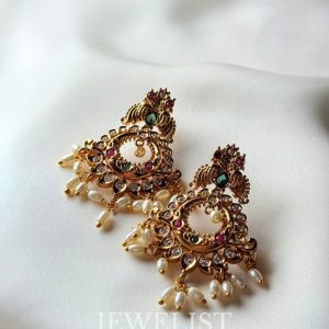 Zarqash Earrings by Jewelist.pk – Ornate Gold and Pearl Earrings