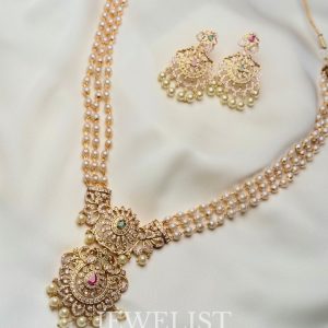 Rehaar Mala Set by Jewelist.pk – Pearl and Stone Necklace