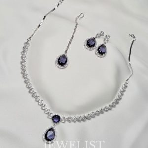 Dewdrop Pear Set by Jewelist.pk – Pakistani Jewellery Necklace and Earrings Set