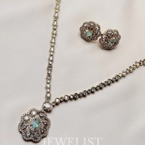 Aqua Bezel Necklace Jewellery – Pakistani Jewellery Brand