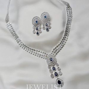 Waterfall Dangle Set by Jewelist.pk – Silver Necklace and Earrings