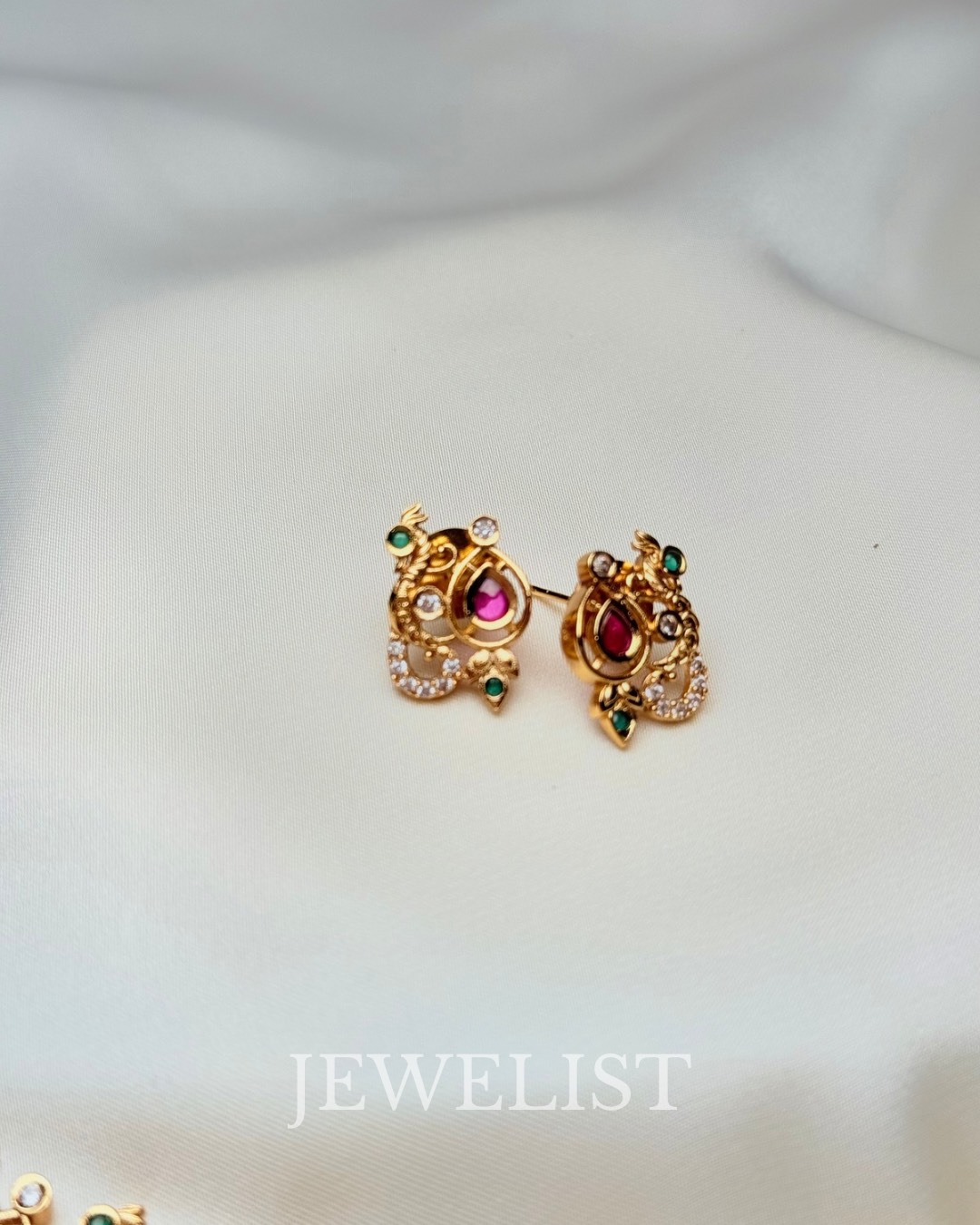 Lotus South Set by Jewelist.pk – Gold and Ruby South Indian Style Jewellery