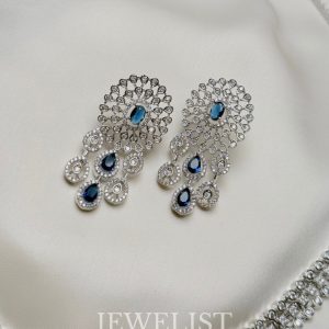Waterfall Dangle Set by Jewelist.pk – Silver Necklace and Earrings