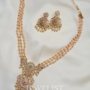 Rehaar Mala Set by Jewelist.pk – Pearl and Stone Necklace