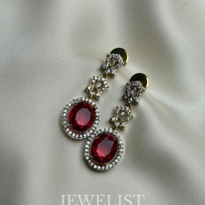Limelight Crystal Set Earrings – Pakistani Bridal Jewellery