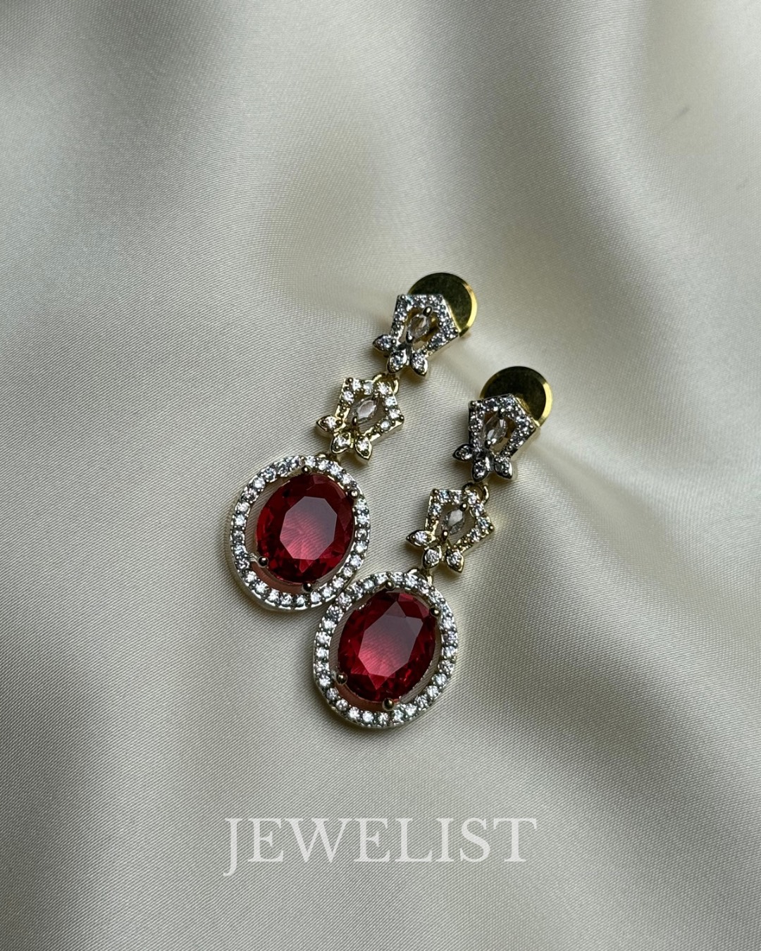 Limelight Crystal Set Earrings – Pakistani Bridal Jewellery