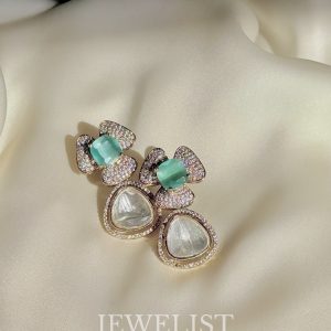 The Bow-Tie Drops Mint Aqua Earrings Jewelist Jewellery