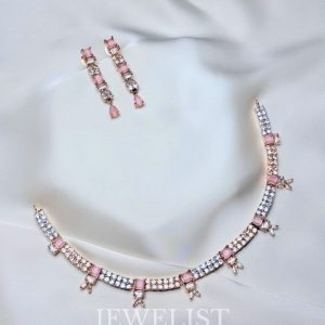 Seraphina Necklace Set Gold Pink – Jewelist.pk