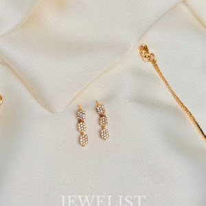 Double-Layered Diamondette Necklace by Jewelist.pk