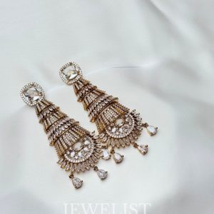 Dynasty Cascade Earrings Diamond White