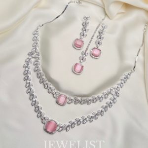 Willow Bloom Set in pink by Jewelist.pk