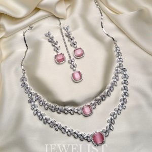 Willow Bloom Set in pink by Jewelist.pk