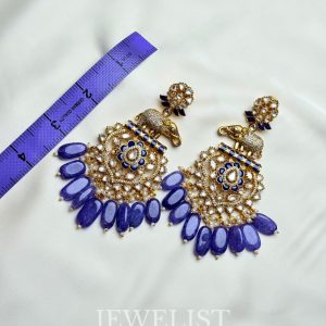 Azure Elephantine Earrings blue elephant statement design by Jewelist.pk