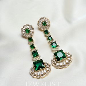 Forest Raindrop Earrings by Jewelist.pk