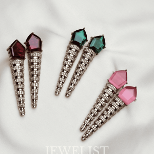 Crown Cone Earrings – Statement Artificial Jewellery Earrings by Jewelist.pk