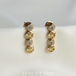 Gold Disk Necklace Set – Single line Pakistani artificial jewellery