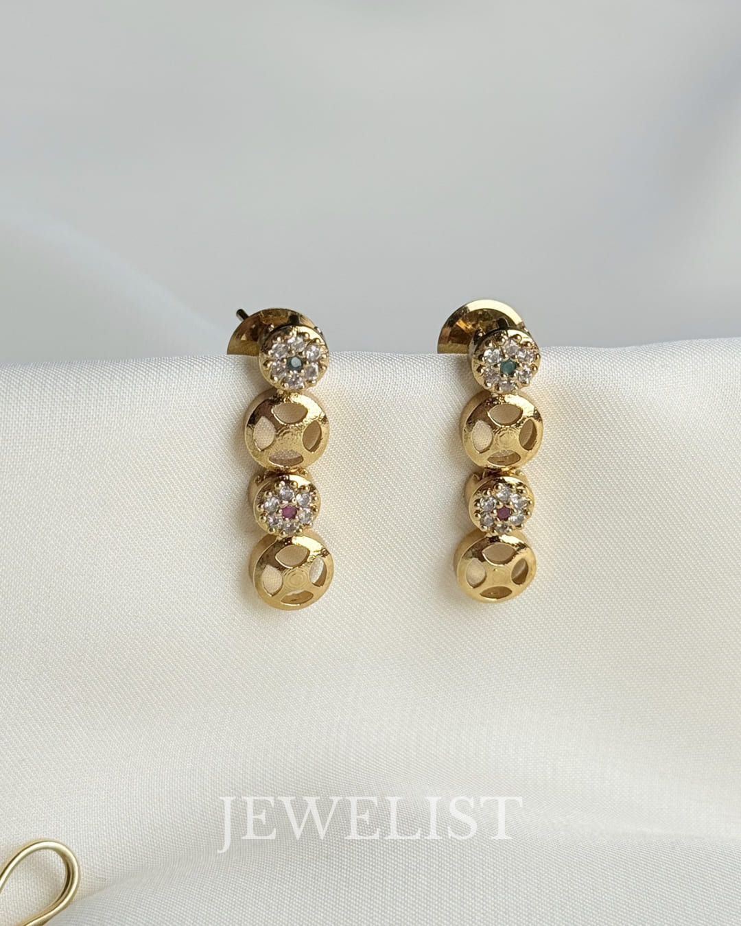 Gold Disk Necklace Set – Single line Pakistani artificial jewellery