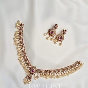 Gold Ornate Necklace Set – Traditional Pakistani festive jewellery