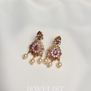 Gold Ornate Necklace Set – Traditional Pakistani festive jewellery