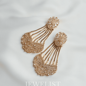 Lyra Gold Tone Earrings festive artificial jewellery Pakistan
