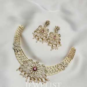 Empress Arch Necklace Set pearl Pakistani jewellery by Jewelist