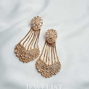 Lyra Gold Tone Earrings festive artificial jewellery Pakistan