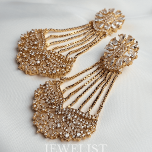 Lyra Gold Tone Earrings festive artificial jewellery Pakistan