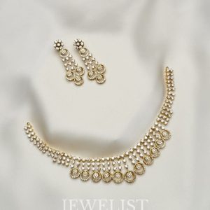 Golden Willow Necklace Set gold tone festive jewellery by Jewelist.pk